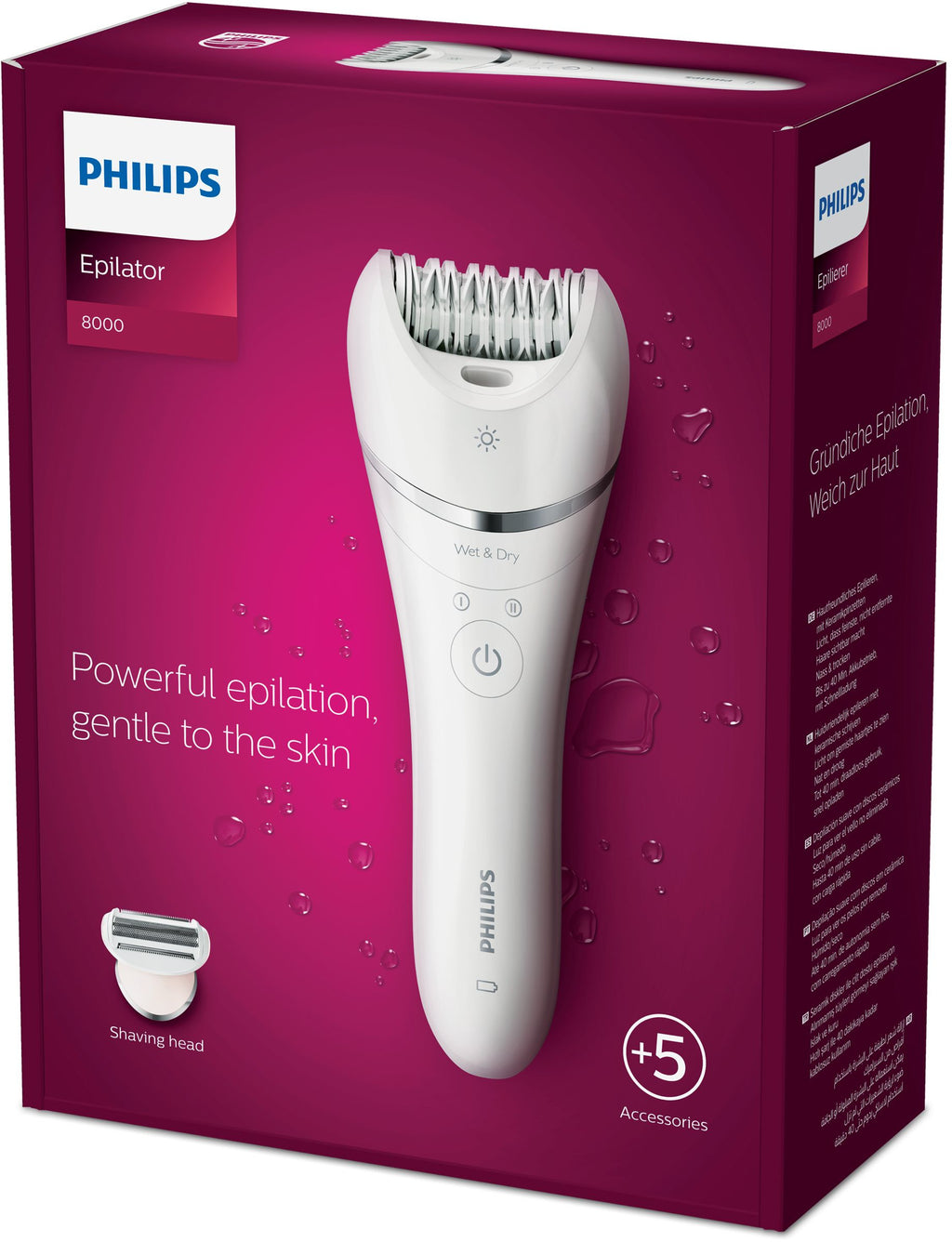 Philips 8000 series Epilator Series 8000 BRE710/00 Épilateur 100 % étanche