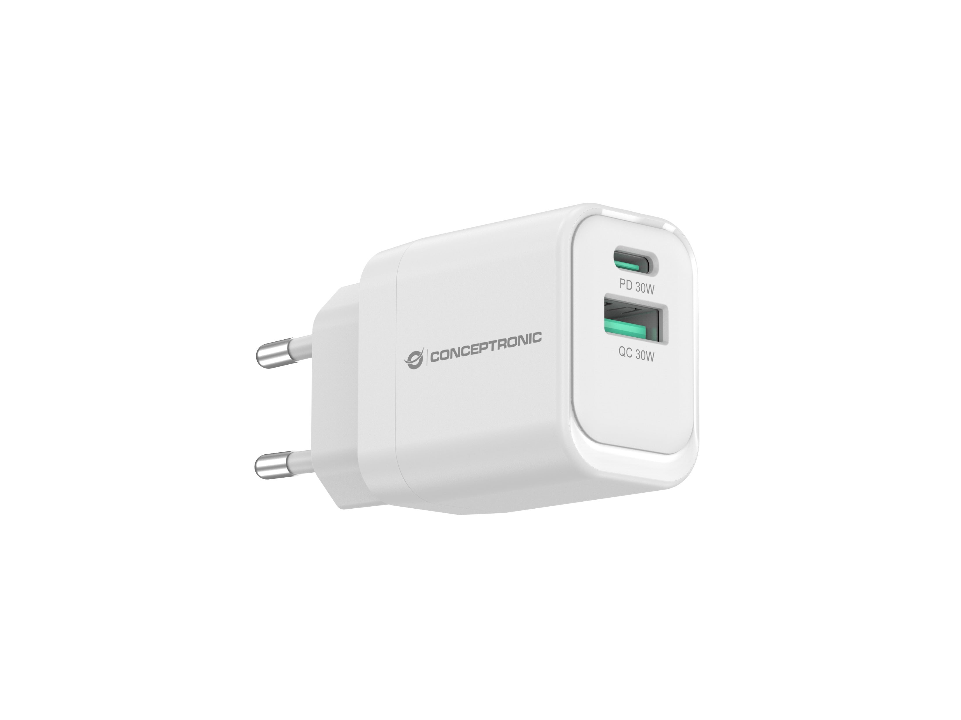 Conceptronic ALTHEA19W33 chargeur d'appareils mobiles Universel Blanc Secteur Charge rapide Intérieure