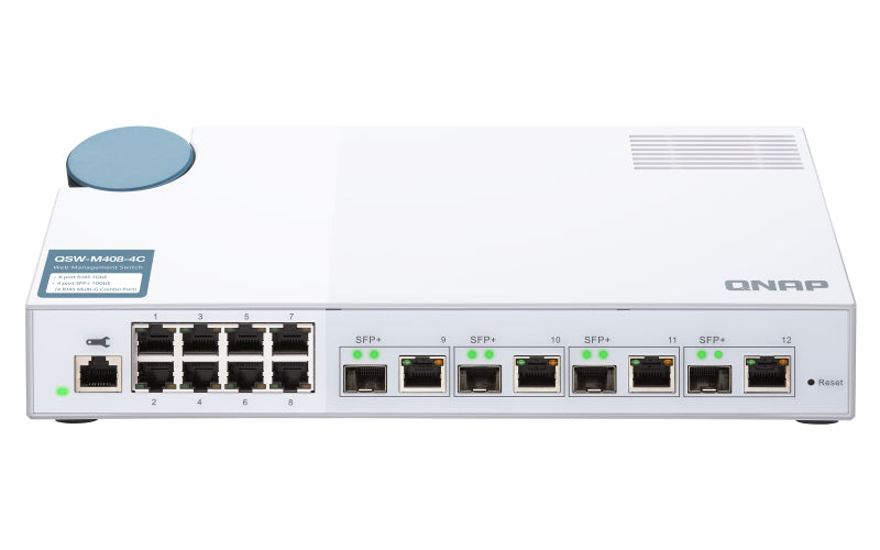 QNAP QSW-M408-4C commutateur réseau Géré L2 Gigabit Ethernet (10/100/1000) Blanc