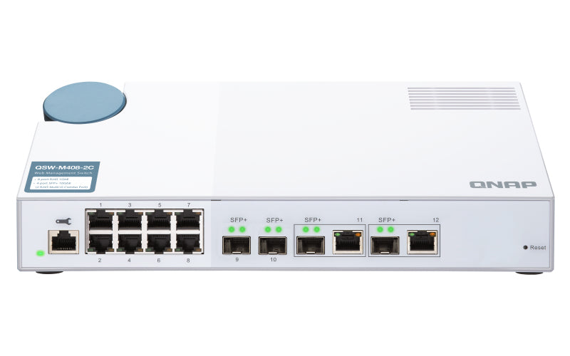 QNAP QSW-M408-2C commutateur réseau Géré L2 10G Ethernet (100/1000/10000) Blanc