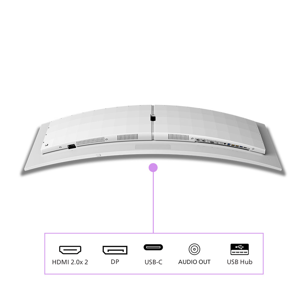 Philips Evnia 8000 49M2C8900L/00 écran plat de PC 124,2 cm (48.9") 5120 x 1440 pixels Dual QHD QD-OLED Blanc