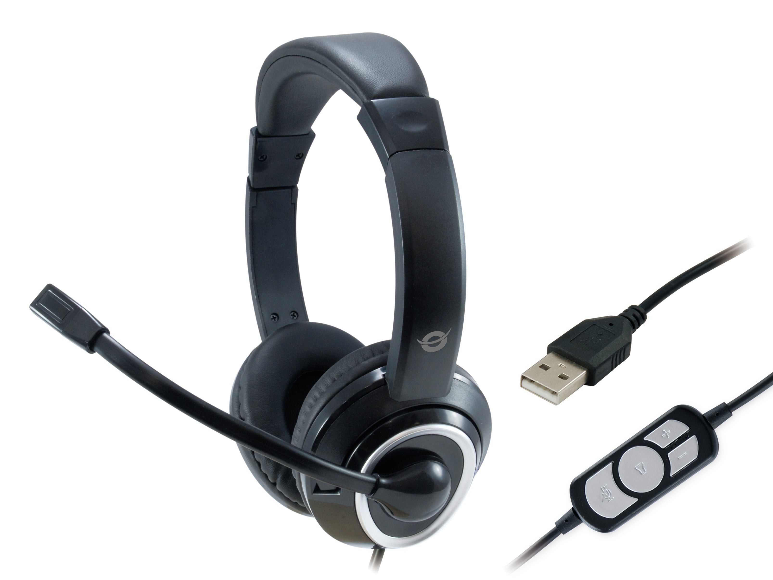 Conceptronic POLONA Casque Avec fil Arceau Appels/Musique USB Type-A Noir