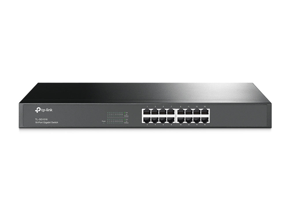 TP-Link TL-SG1016 Non-géré Gigabit Ethernet (10/100/1000) 1U Noir