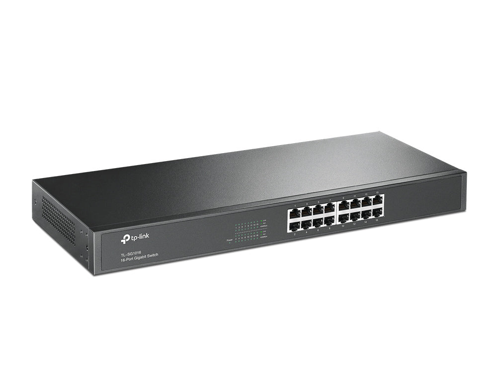 TP-Link TL-SG1016 Non-géré Gigabit Ethernet (10/100/1000) 1U Noir