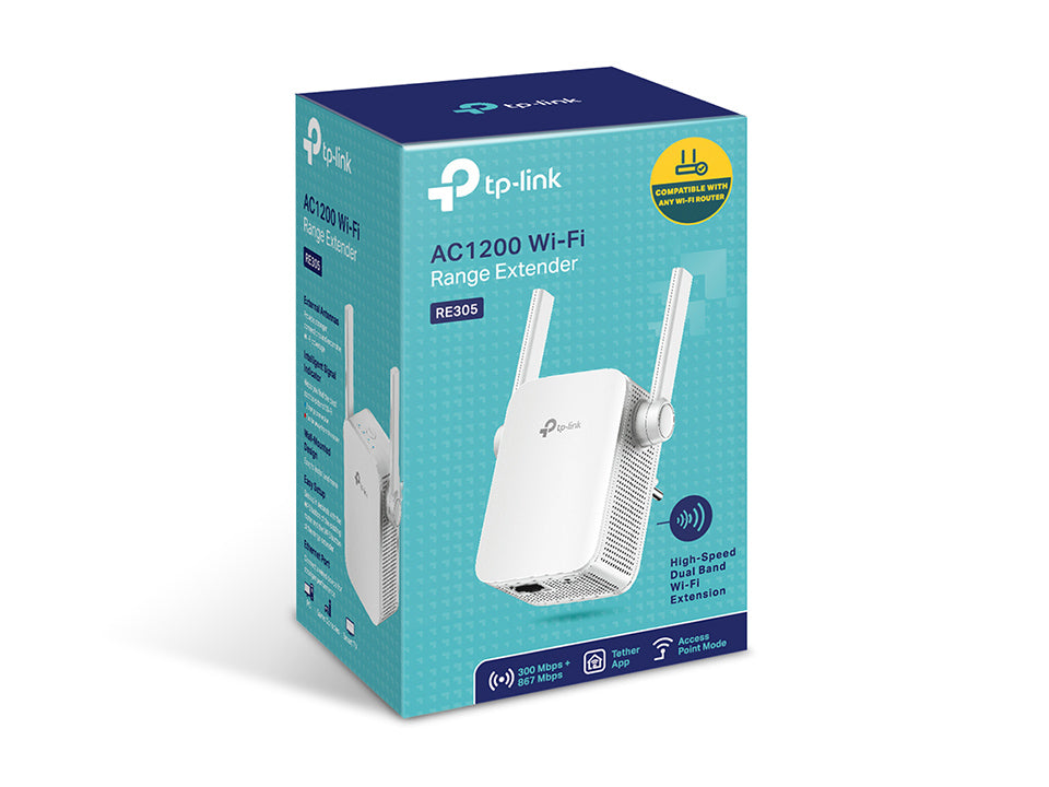 TP-Link RE305 prolongateur réseau Répéteur réseau Blanc 10, 100 Mbit/s