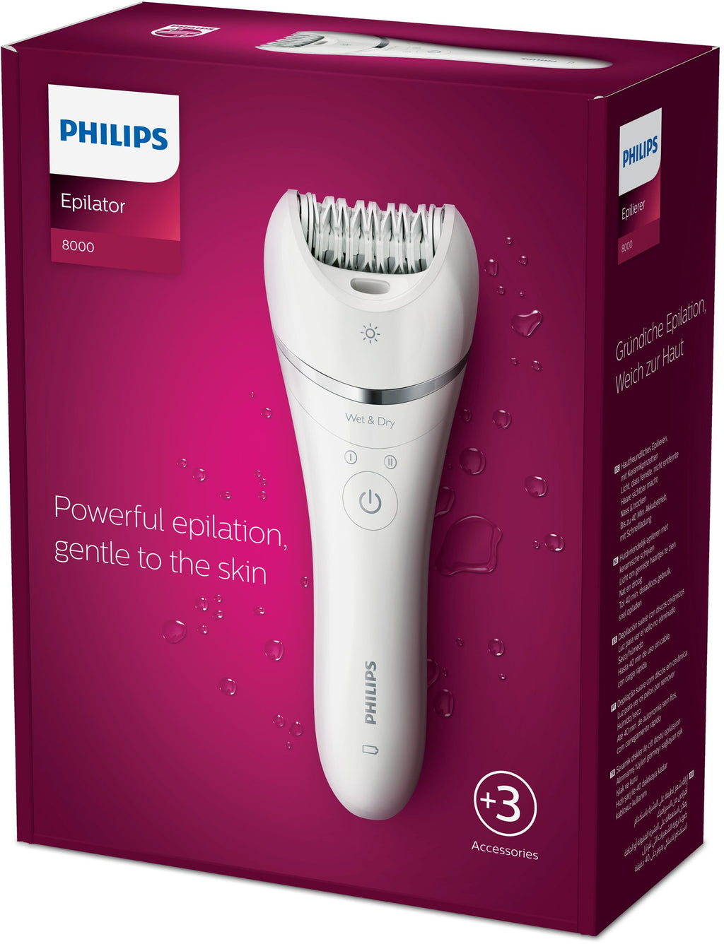 Philips 8000 series Epilator Series 8000 BRE700/00 Épilateur 100 % étanche