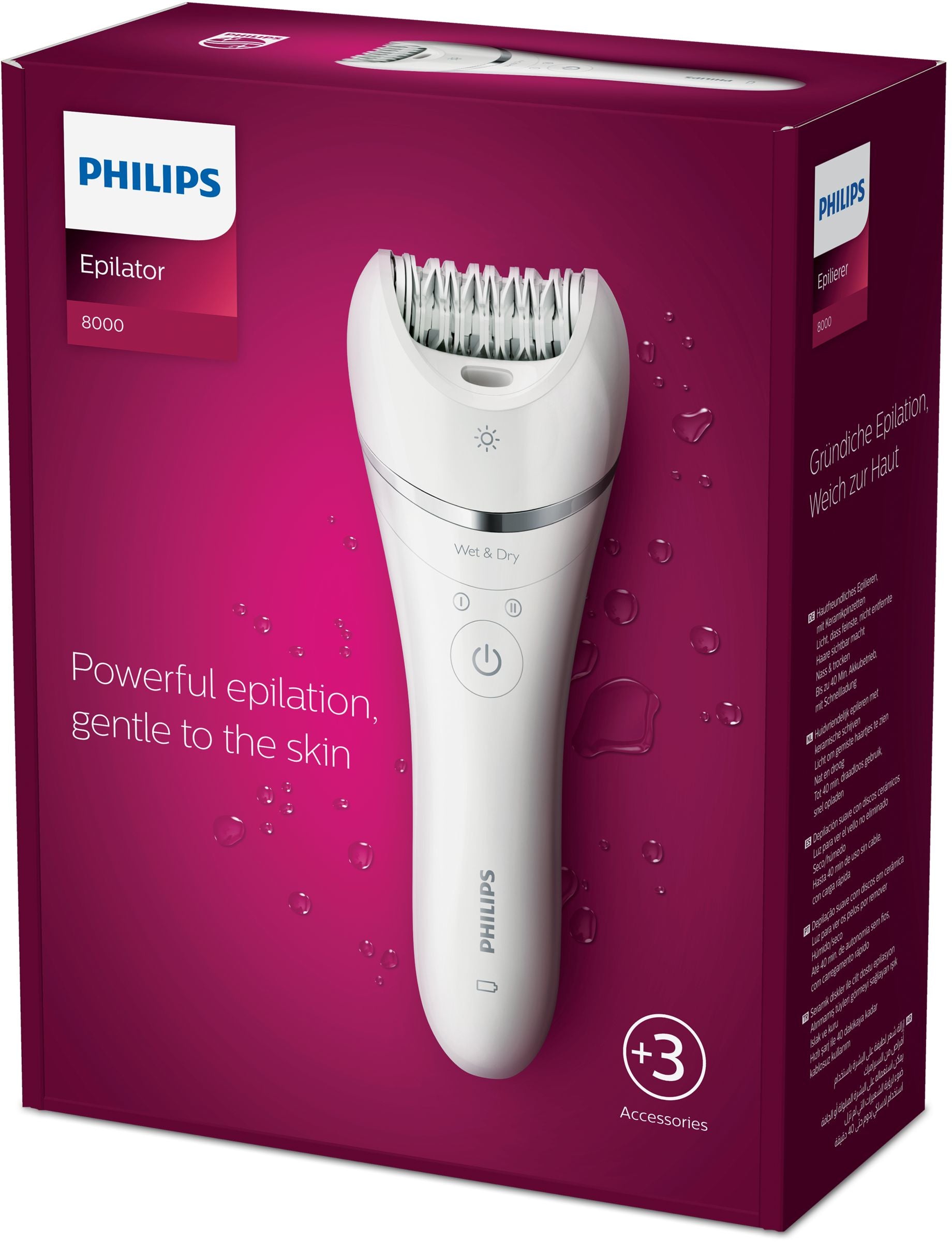 Philips 8000 series Epilator Series 8000 BRE700/00 Épilateur 100 % étanche