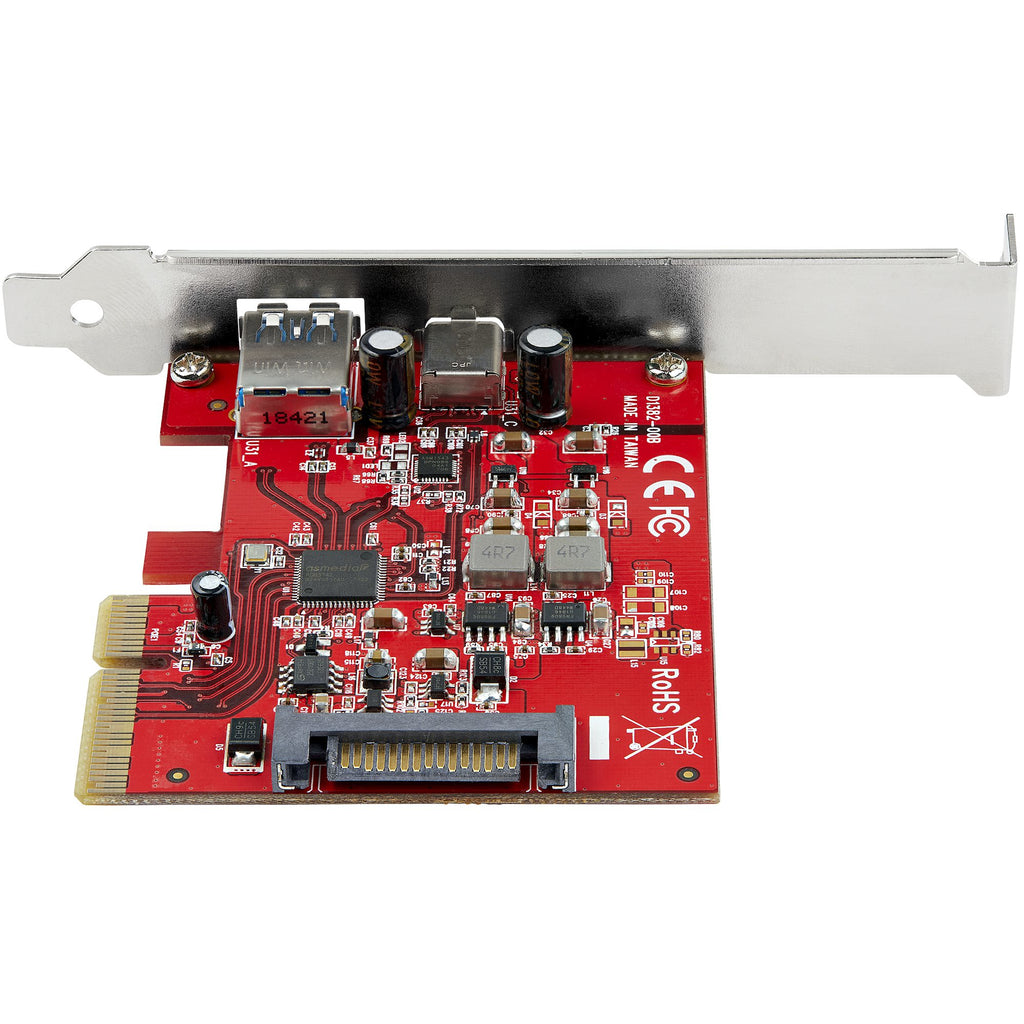 StarTech.com Carte PCIe à 2 ports - USB-A et USB-C, 10 Gbps - Adaptateur de carte contrôleur hôte PCI Express Type C / A USB 3.2 Gen 2 - Carte d'extension d'extension PCIe USB 3.2 Gen 2 - Windows, macOS, Linux