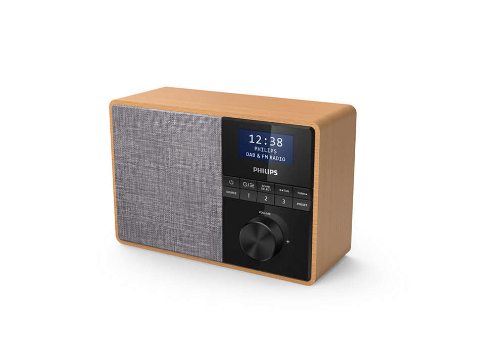 Philips TAR5505/10 Radio portable Numérique Noir, Gris, Bois