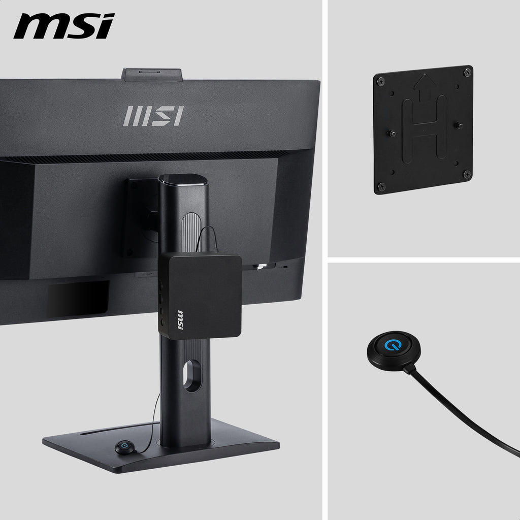 MSI Cubi NUC AI+ 3MG-004EU Copilot+ PC Intel Core Ultra 5 322 16 Go DDR5-SDRAM 512 Go SSD Windows 11 Pro Mini PC Noir