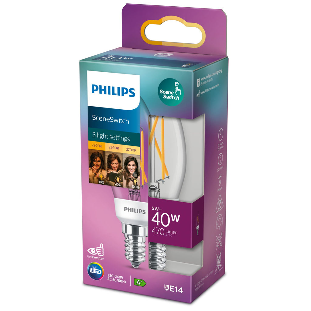 Philips Ampoule 40 ; 18 ; 9 W B35 E14
