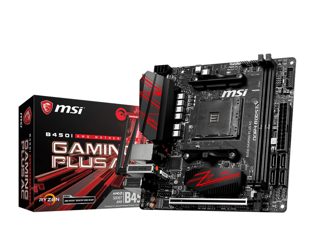 MSI B450I GAMING PLUS AC AMD B450 Emplacement AM4 mini ITX