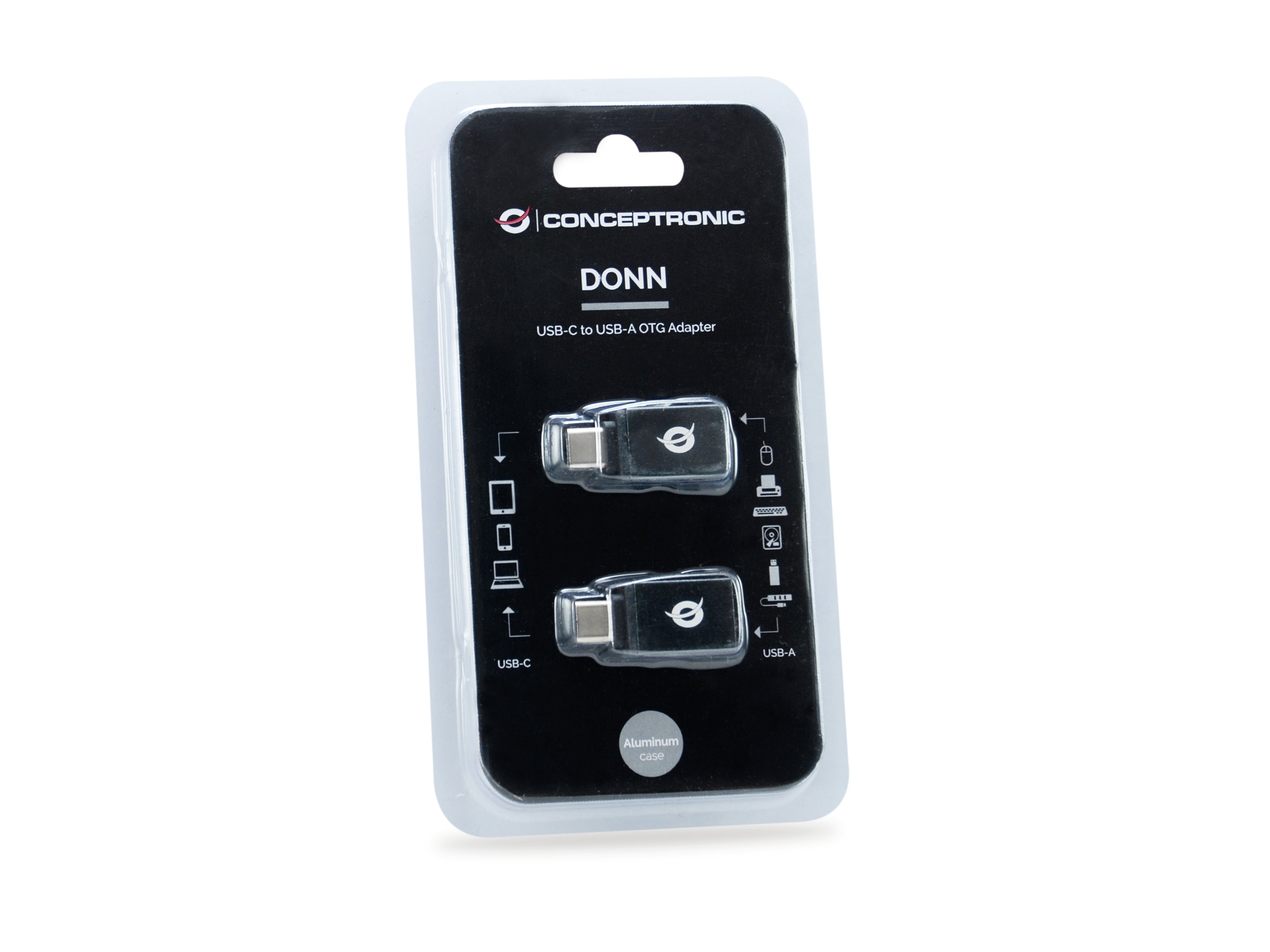 Conceptronic DONN03G changeur de genre de câble USB 3.1 Gen 1 Type-C USB 3.1 Gen 1 Type-A Noir