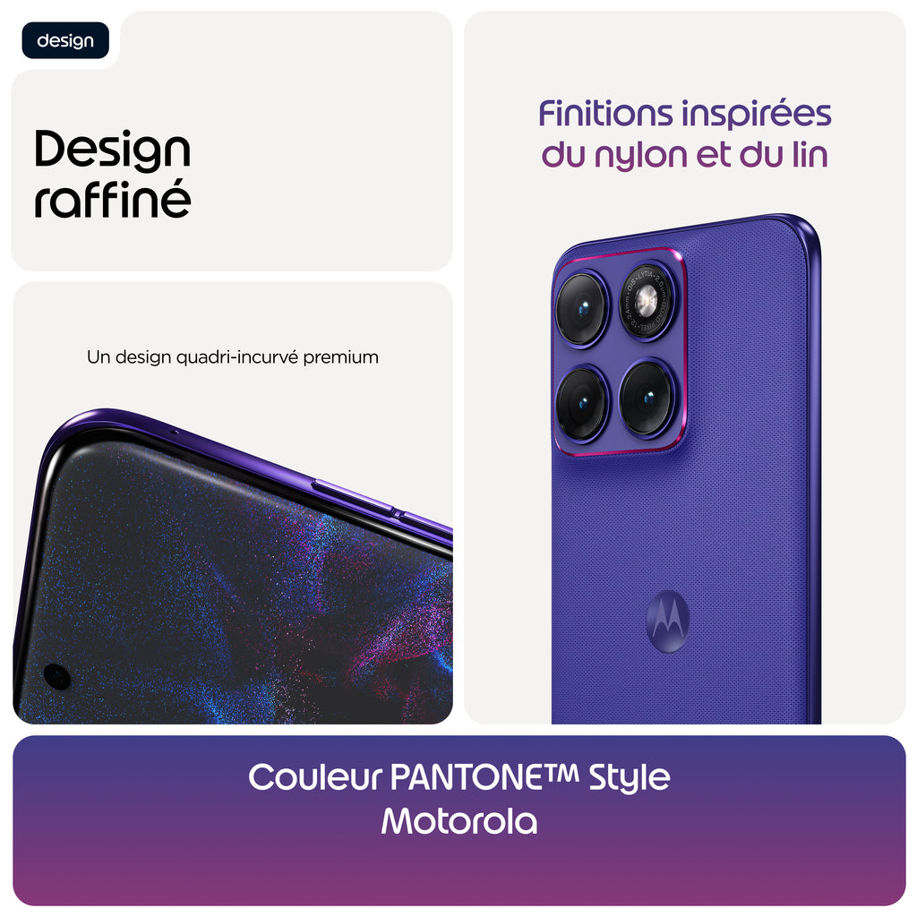 Motorola Edge 70 Fusion 6.78" 5G 256 Go 8 Go RAM 5200 mAh Android 16.0 Double SIM - Violet