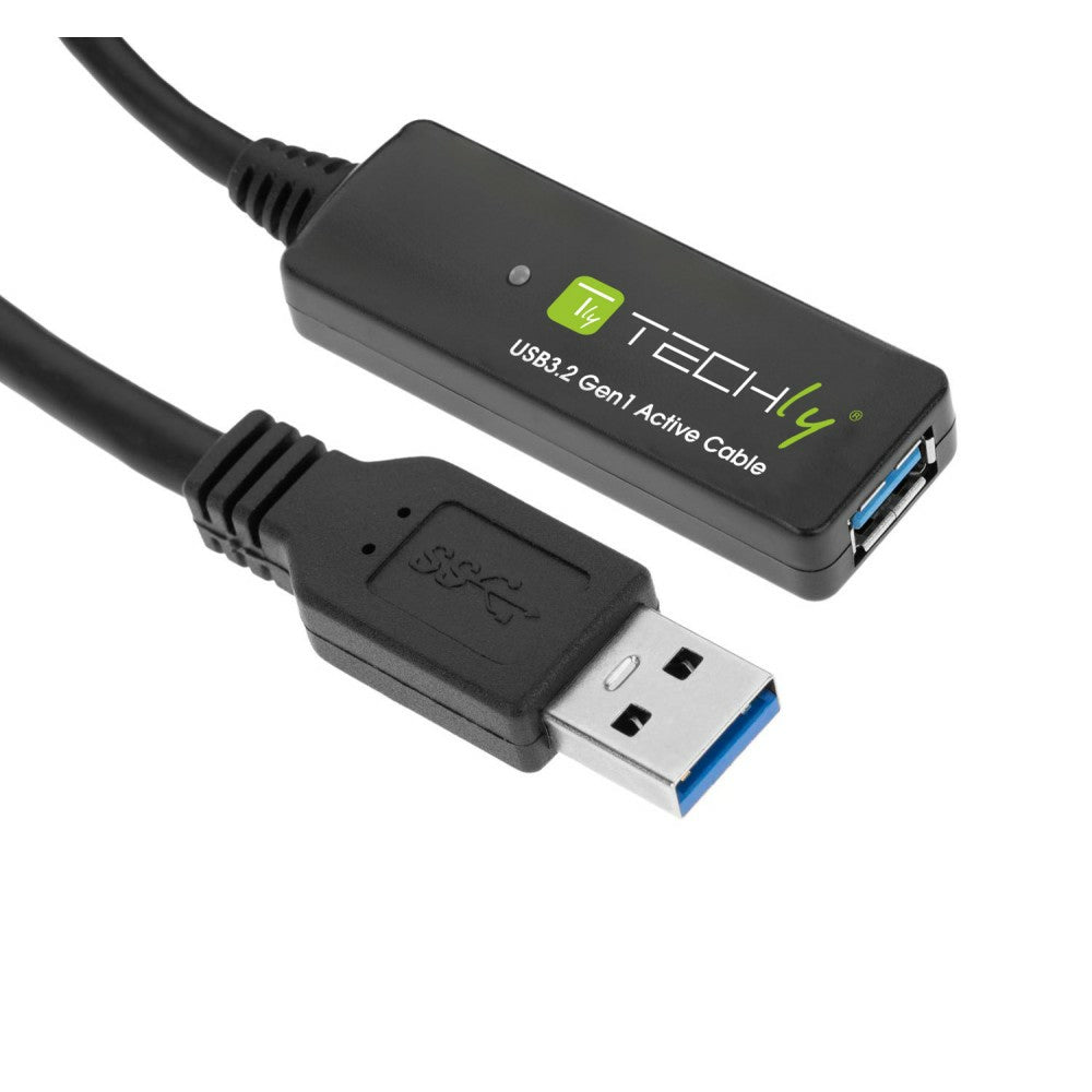Câble USB 3.2 Gen 1 (3.1 Gen 1) USB-A vers USB-A, 10 m, Noir, ICUR30100G