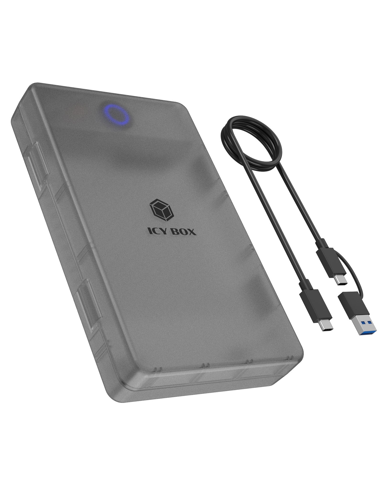 ICY BOX ICY BOX Spade Base 388 Boîtier disque dur/SSD Noir, Transparent 2.5/3.5"