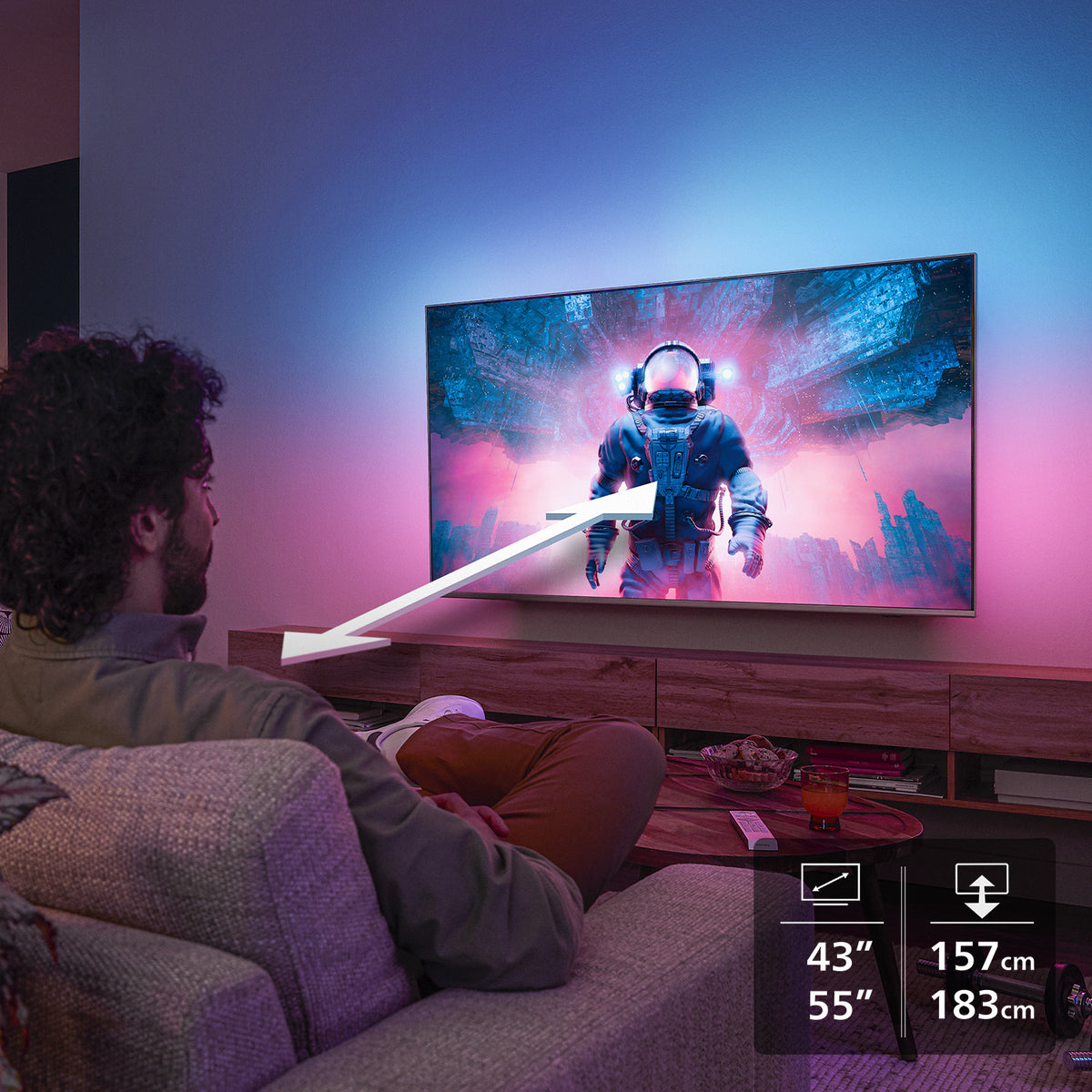 Philips 55PUS8450 TV 139,7 cm (55") 4K Ultra HD Smart TV Wifi Noir