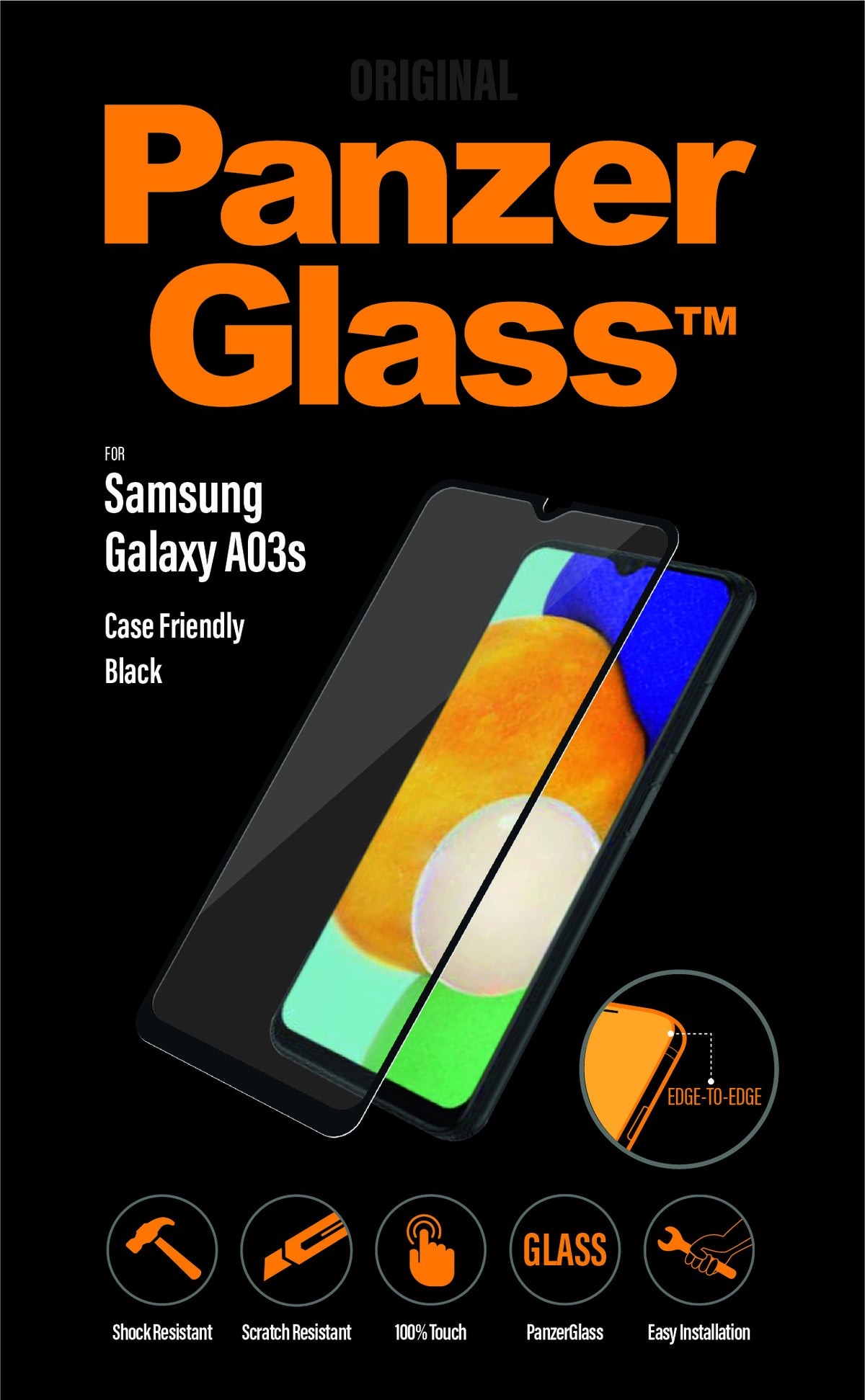 PanzerGlass Protection d'écran en Verre Trempé pour Samsung Galaxy A03s et A03, Transparent