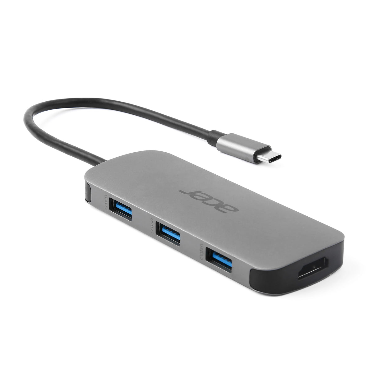 Acer Adaptateur USB-C 7-en-1 Argent, USB 3.2 Gen 1, Power Delivery 100W, 4K