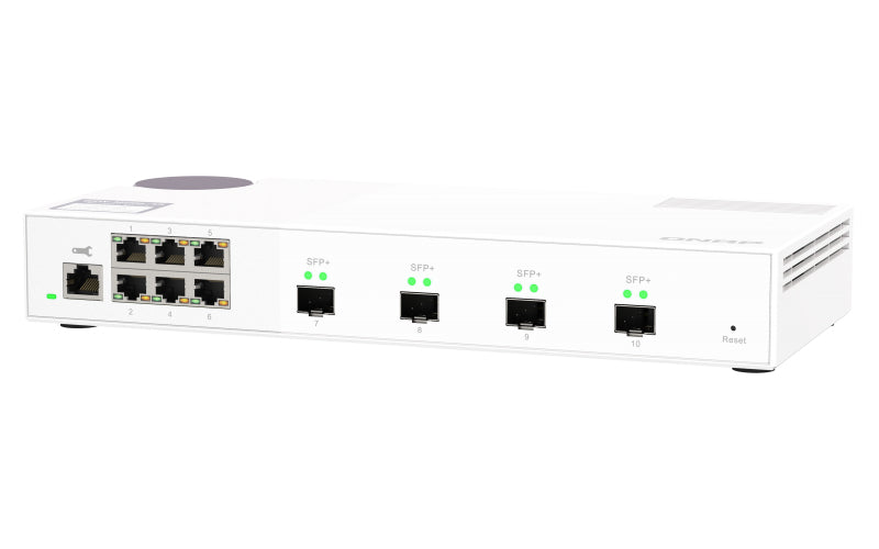 QNAP QSW-M2106-4S commutateur réseau Géré L2 2.5G Ethernet (100/1000/2500) Blanc - vue 4