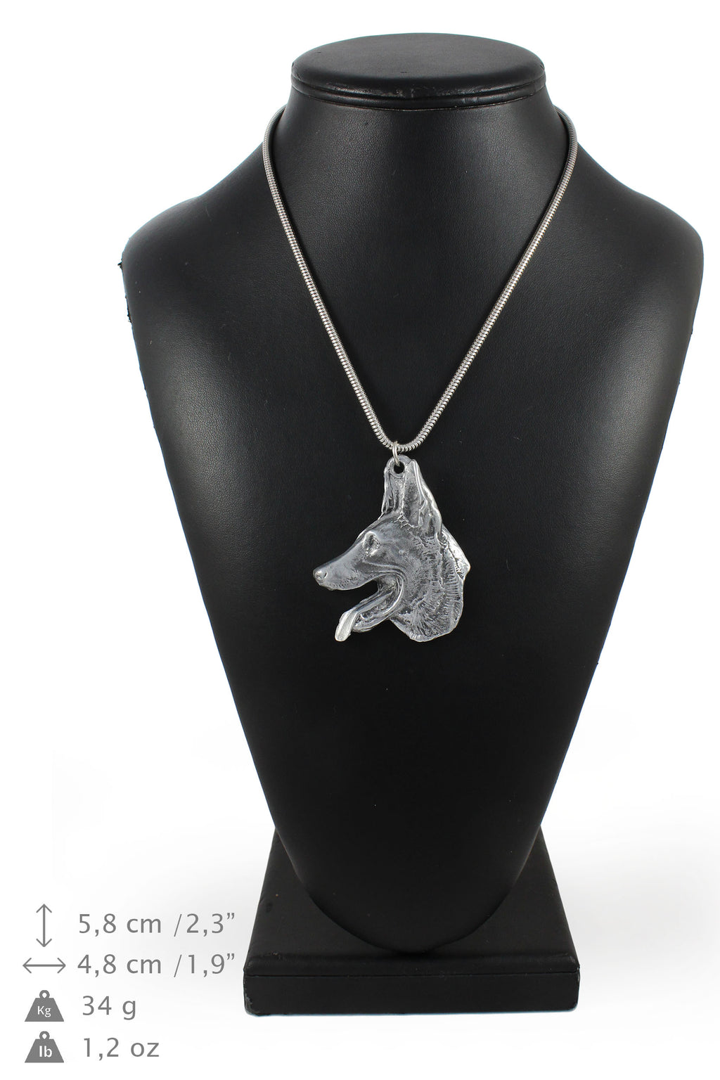 Belgian Shepherd Dog, Belgian Sheepdog I - Dog necklace, unique jewellery for the dog fan, unique adder pendant by Art-Dog brand