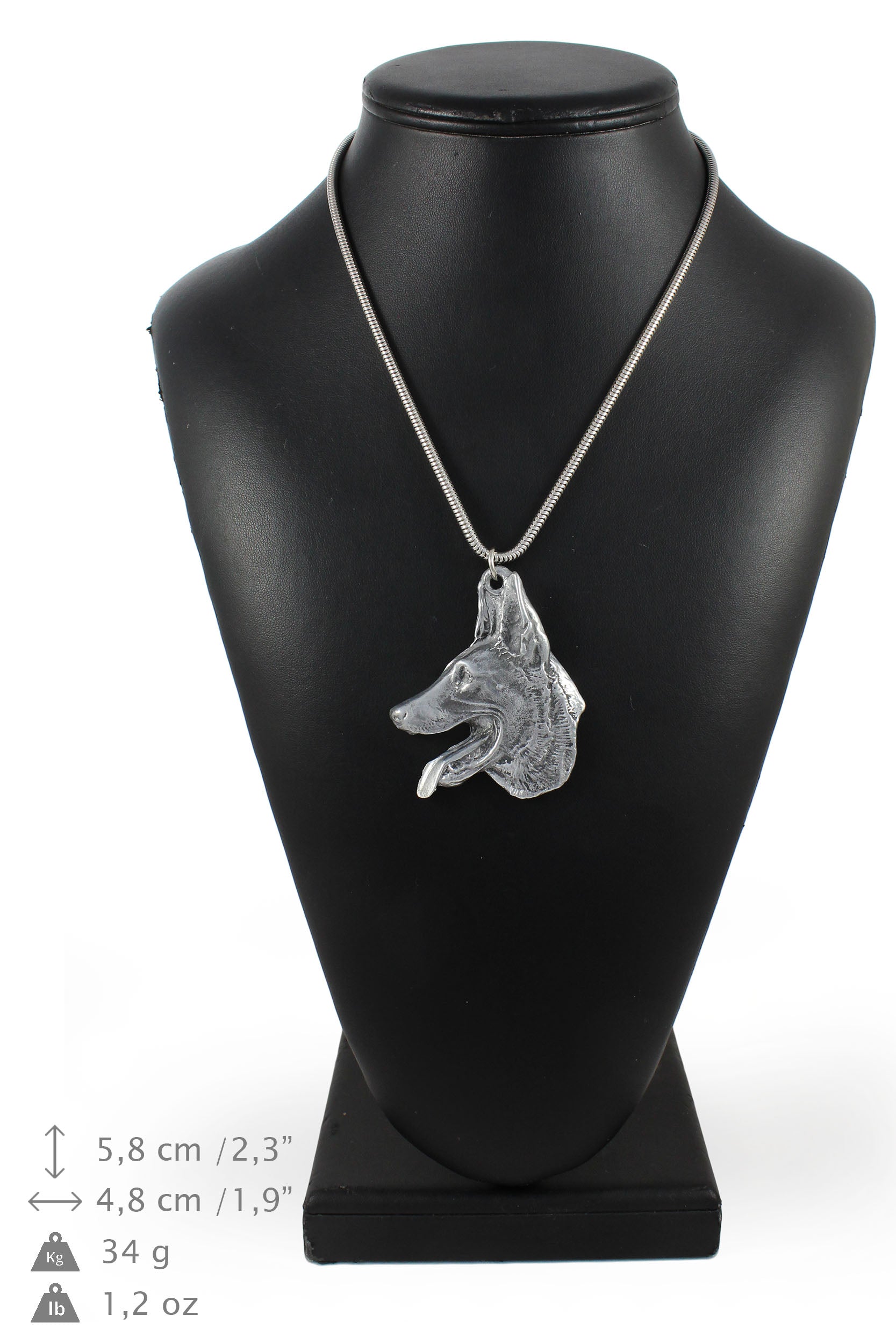Belgian Shepherd Dog, Belgian Sheepdog I - Dog necklace, unique jewellery for the dog fan, unique adder pendant by Art-Dog brand