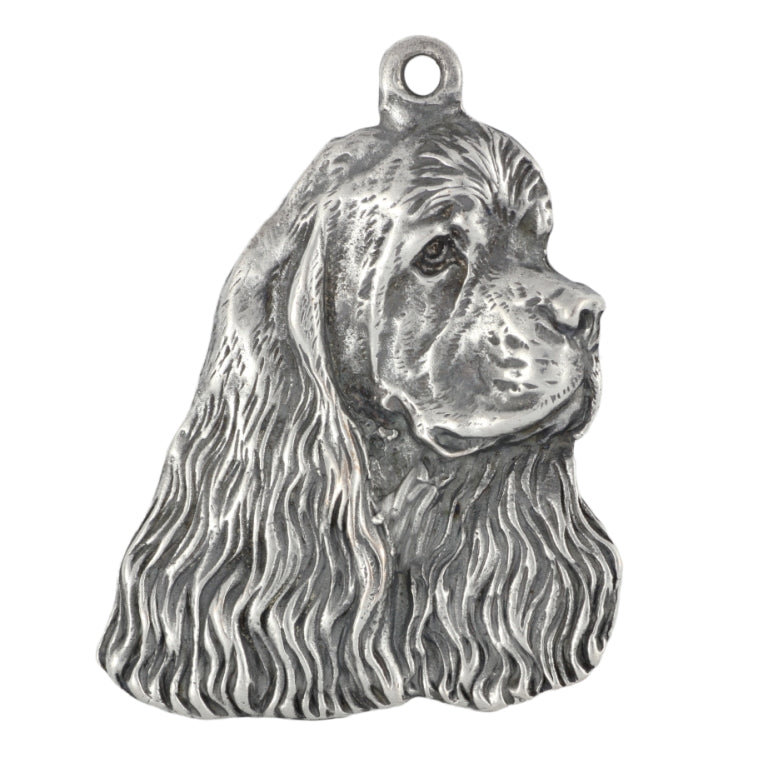 American Cocker Spaniel, Merry Cocker - Dog necklace in gift box, silver-plated locket for dog fan, striking pendant by Art-Dog brand