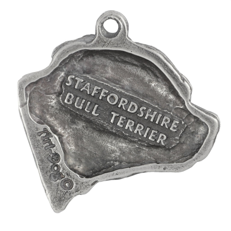 Staffordshire Bull Terrier, Staffy III - Necklace with dog, silver-plated pendant for dog fan, unique jewelry by Art-Dog brand
