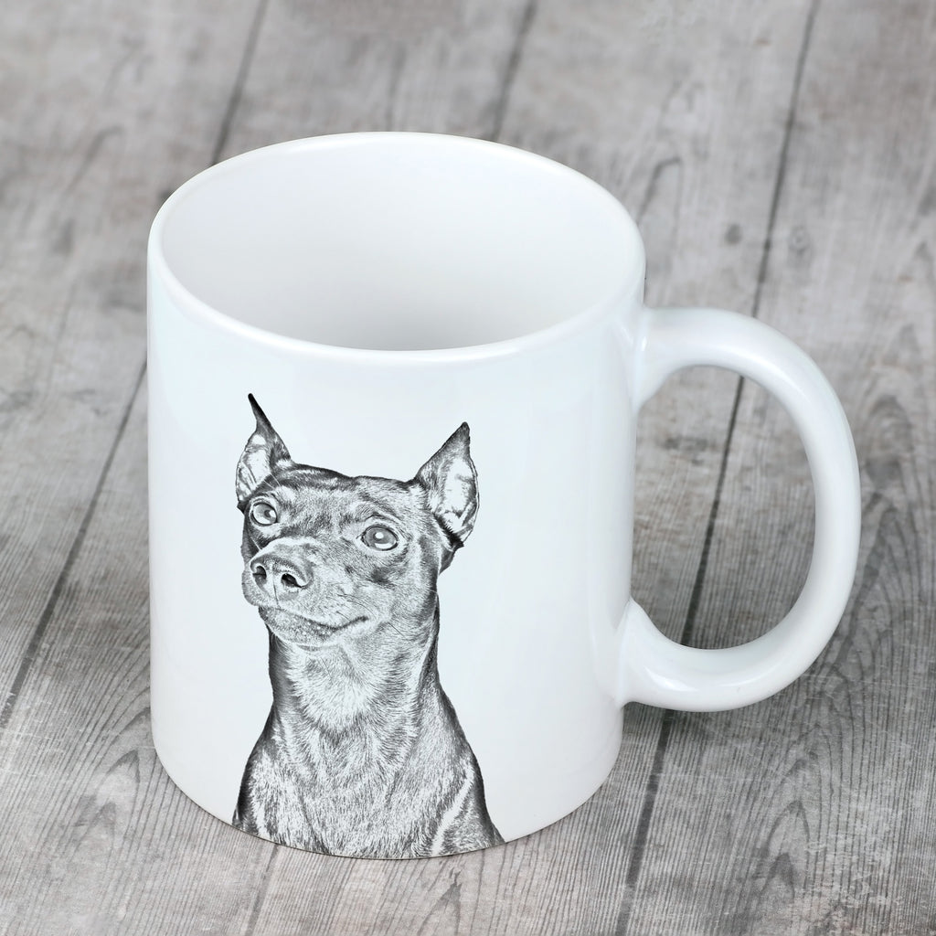 German Pinscher - cup with a dog, cheerful cup for a dog lover, personalized gift from the Art-Dog brand