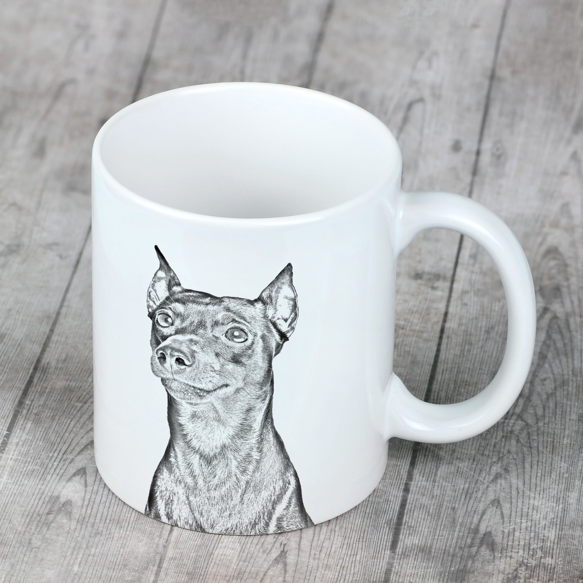 German Pinscher - cup with a dog, cheerful cup for a dog lover, personalized gift from the Art-Dog brand