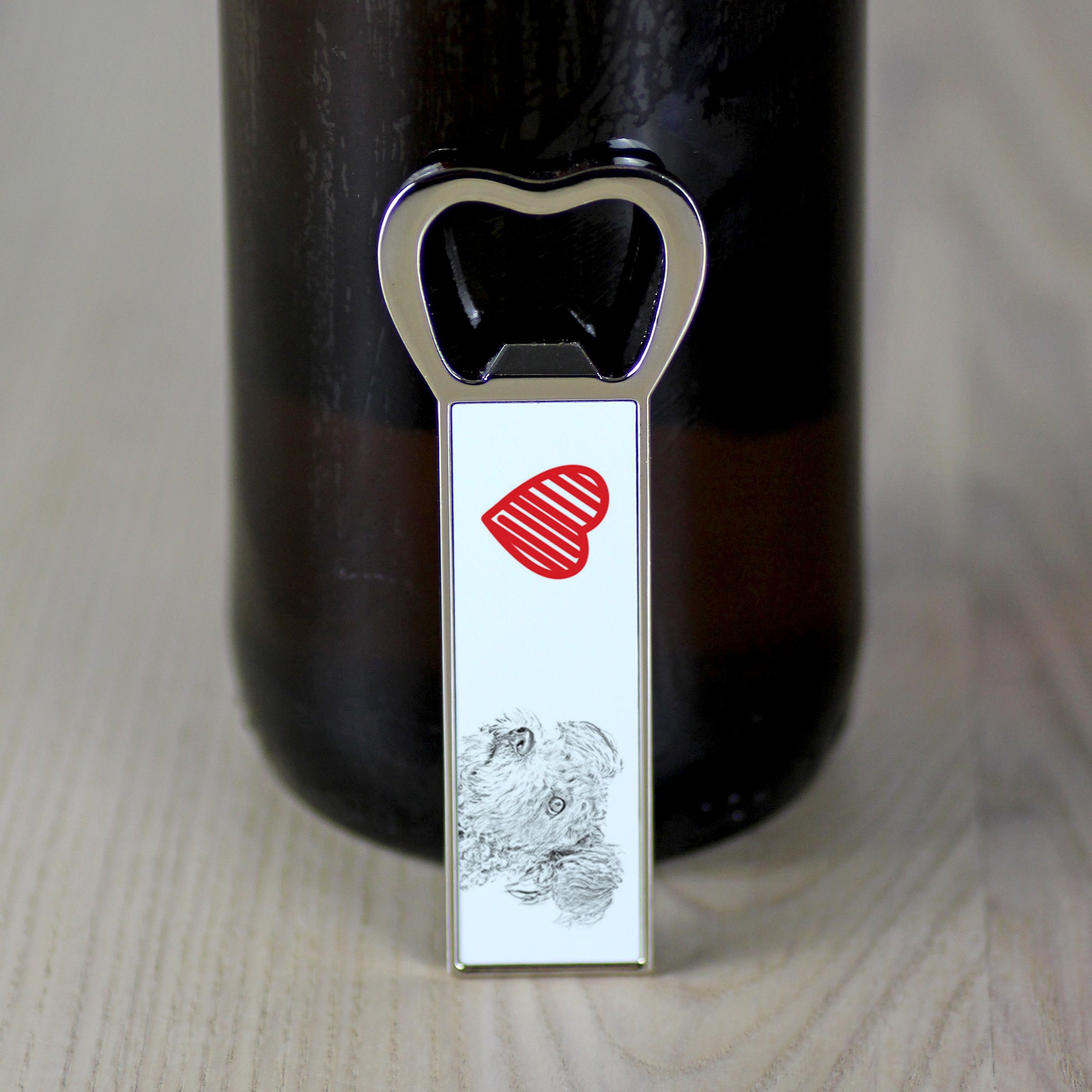 Pumi, Hungarian Pumi, Hungarian herding terrier - bottle opener with a dog, personalized fridge opener, unique gift for a man by Art-Dog brand