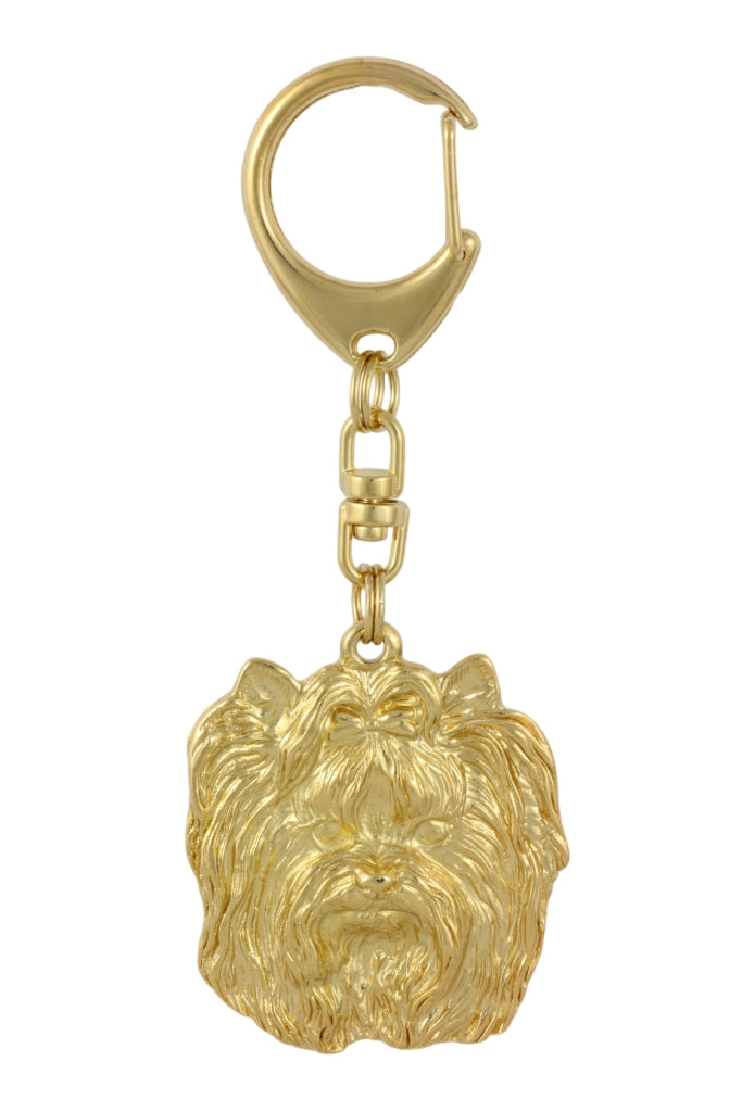 Yorkshire Terrier, Yorkie I - keychain and necklace with a dog in a box, high-quality gold-plated product, Art-Dog brand