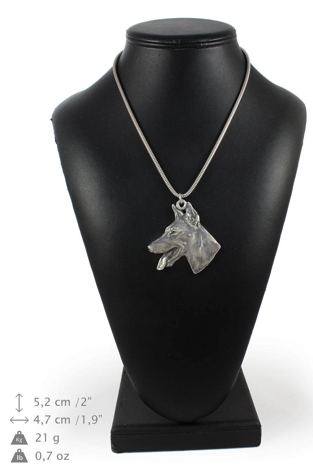 Dobermann, Doberman Pinscher, Dobie - Dog necklace, unique jewellery for the dog fan, unique adder pendant by Art-Dog brand