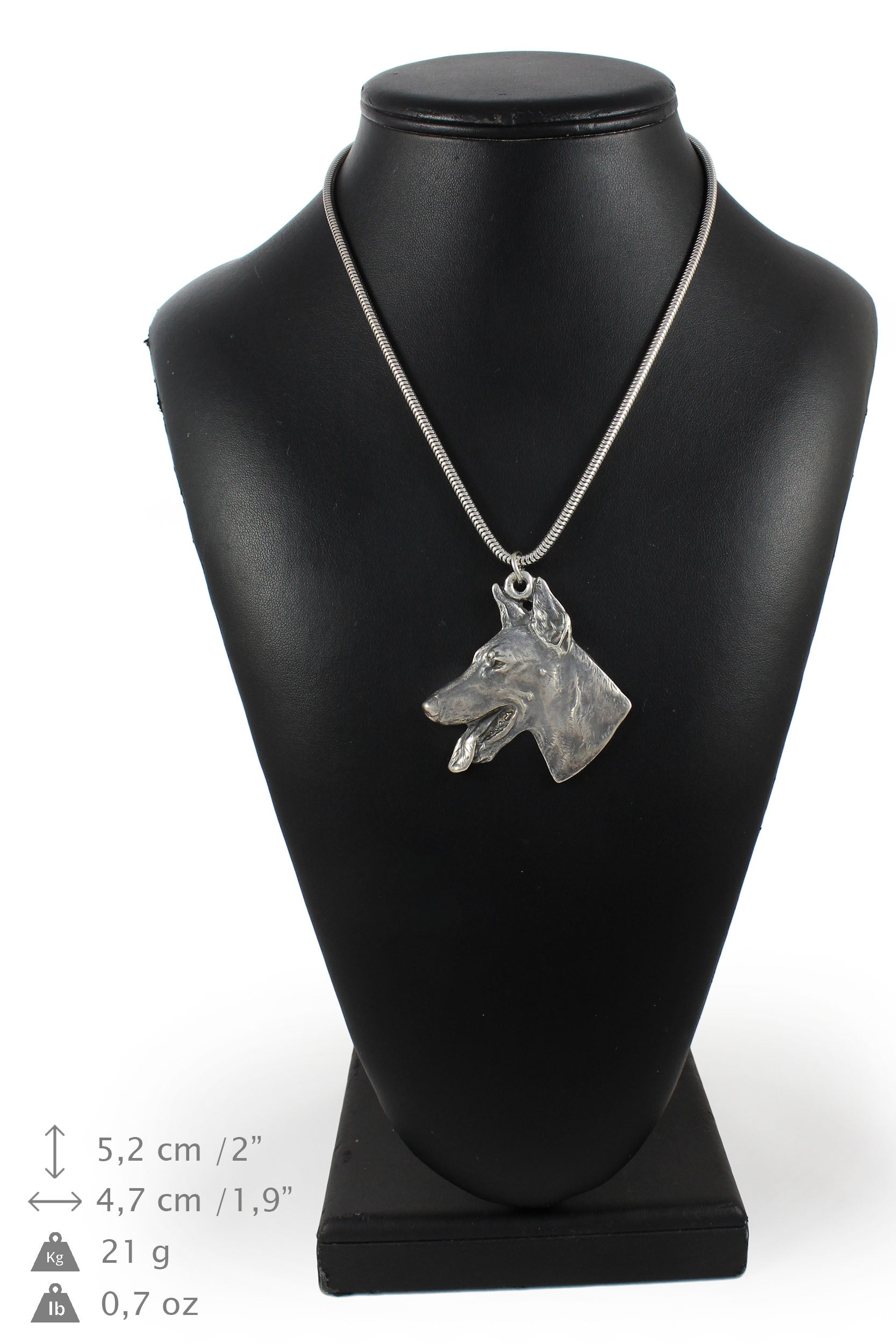 Dobermann, Doberman Pinscher, Dobie - Dog necklace, unique jewellery for the dog fan, unique adder pendant by Art-Dog brand