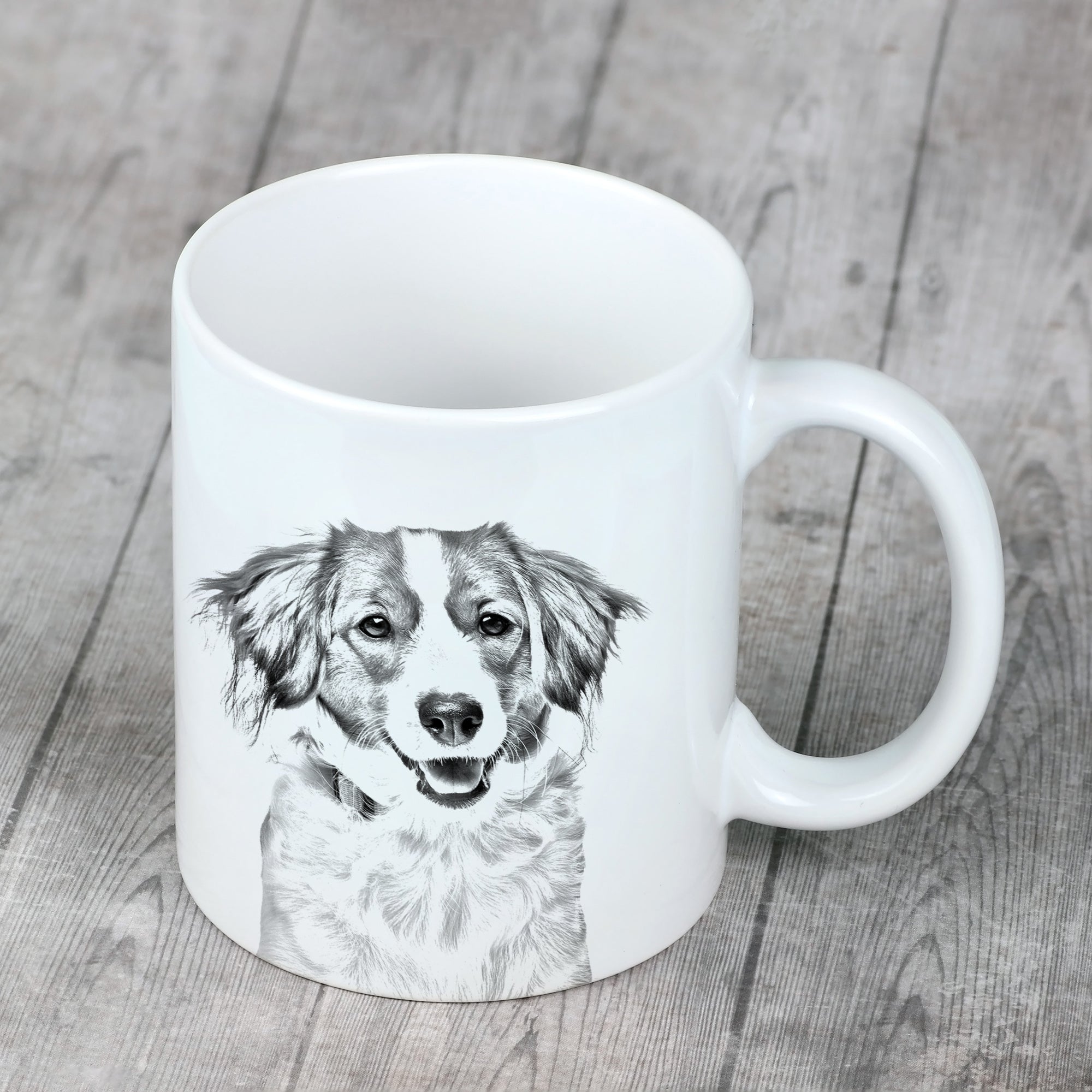Kooikerhondje - cup with a dog, cute cup with graphics, a gift with your photo from the Art-Dog brand
