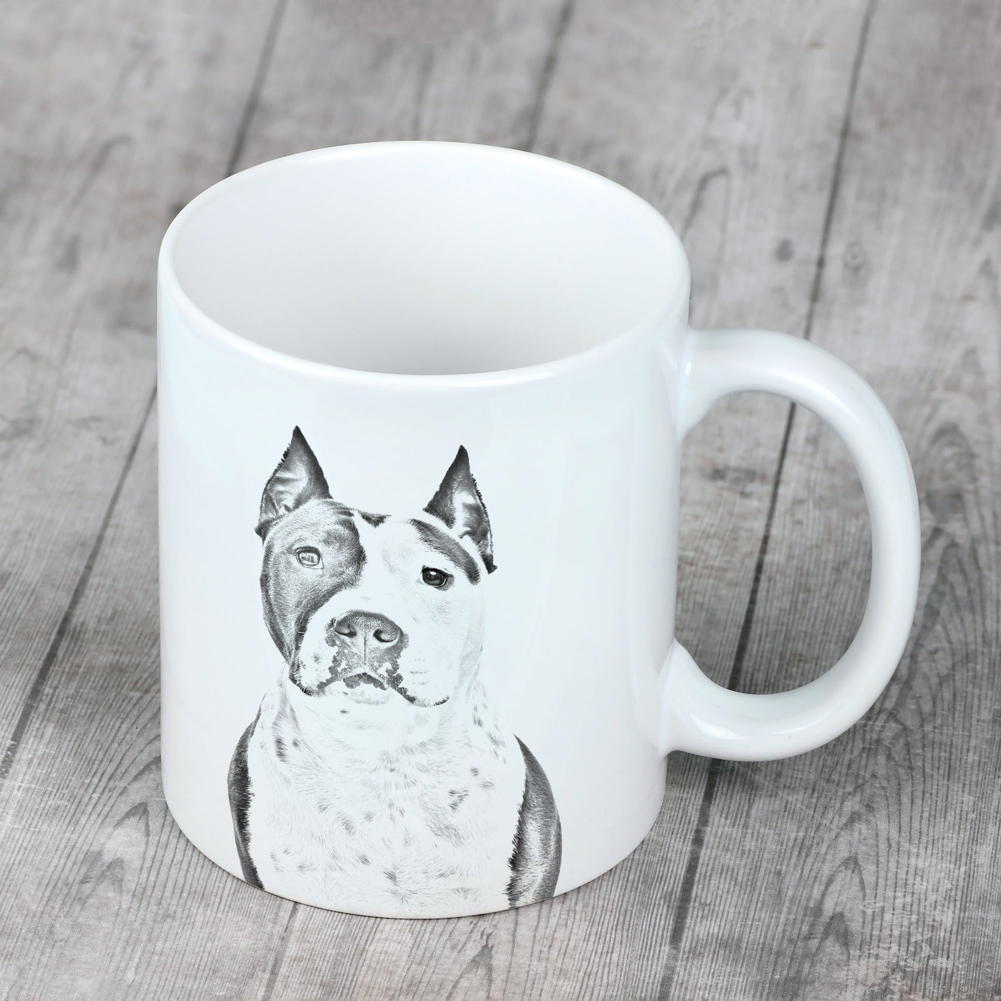 American Staffordshire Terrier, Amstaff - cup with a dog, cute cup with graphics, a gift with your photo from the Art-Dog brand