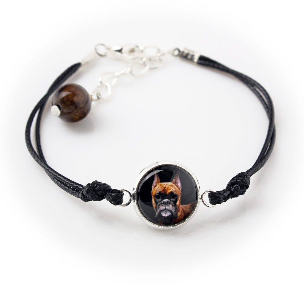 Boxer, German Boxer III - a set of jewelry with your photo, a woman's ornament, handmade item, a product made with passion for creating the Art-Dog brand.