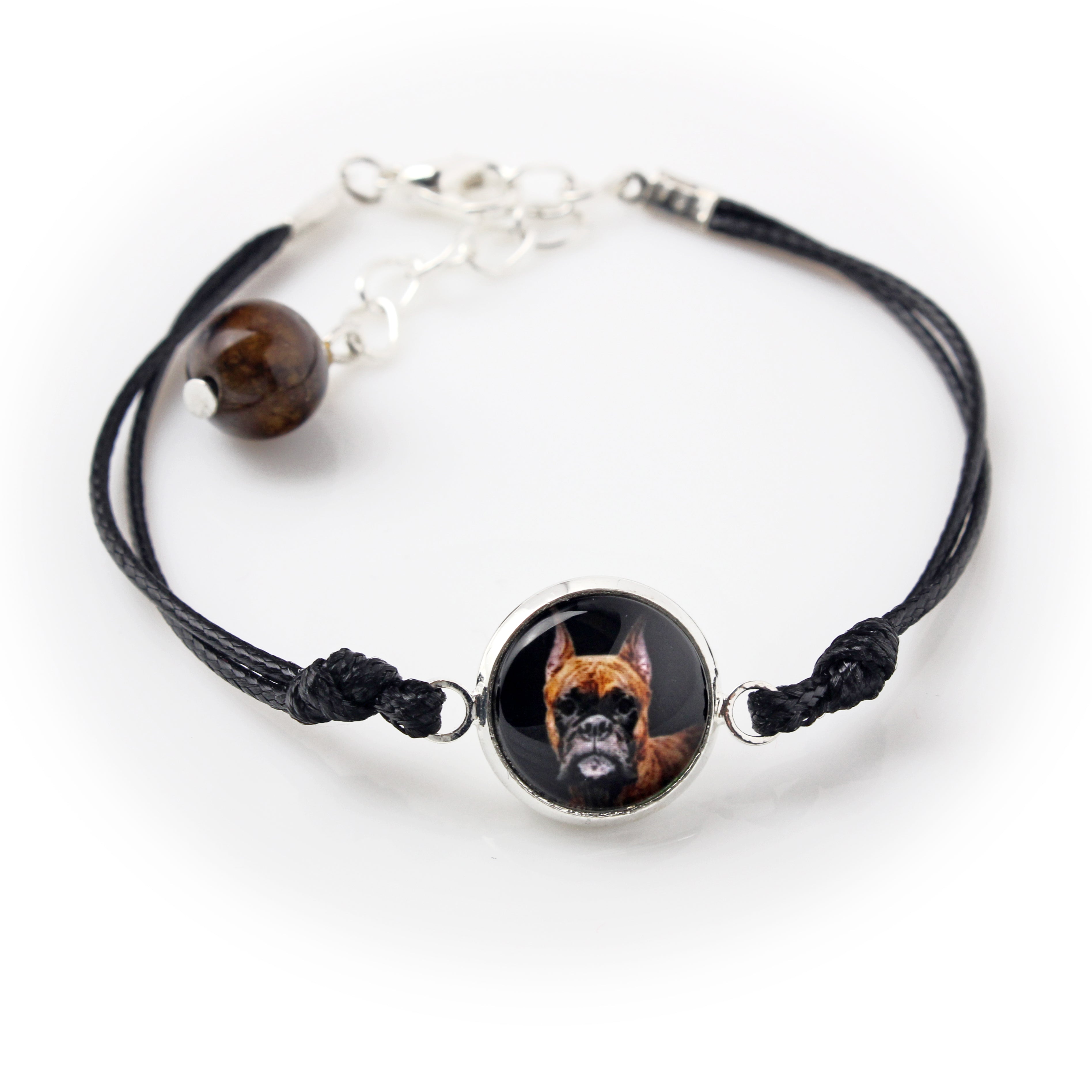 Boxer, German Boxer III - a set of jewelry with your photo, a woman's ornament, handmade item, a product made with passion for creating the Art-Dog brand.