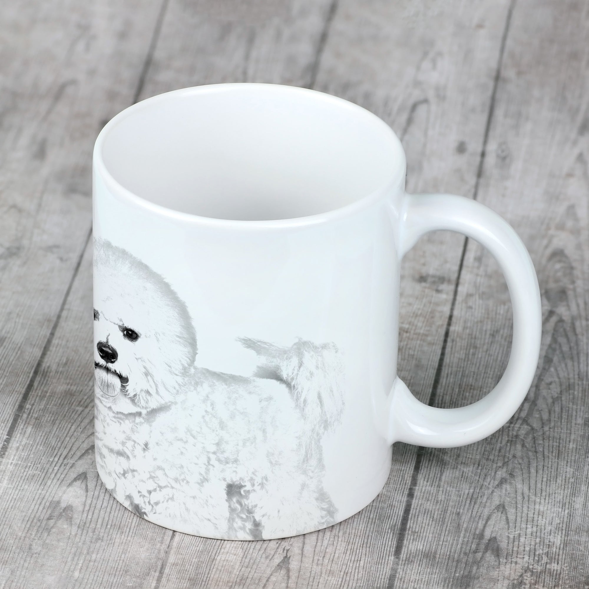 Bichon Frise, Bichon Tenerife, Bichon a poil frise - cup with a dog, cheerful cup for a dog lover, personalized gift from the Art-Dog brand