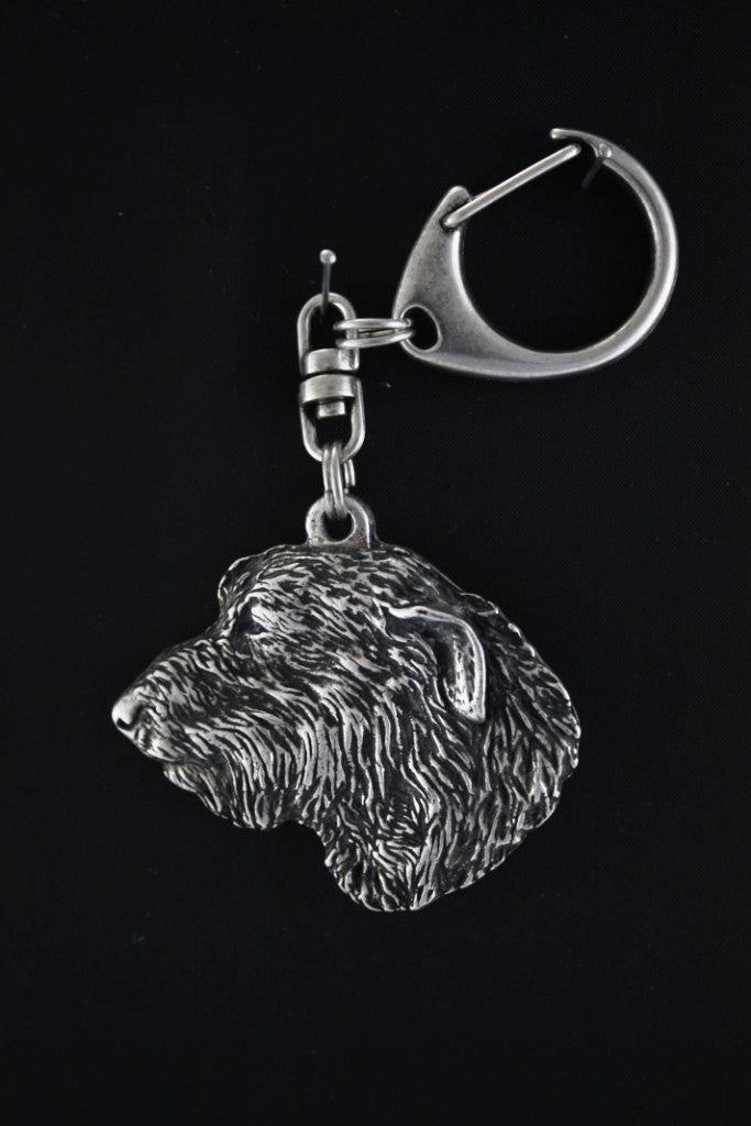 Irish Wolfhound I - Silver-plated key ring with a dog in a gift box, handbag decoration, backpack pendant by Art-Dog brand