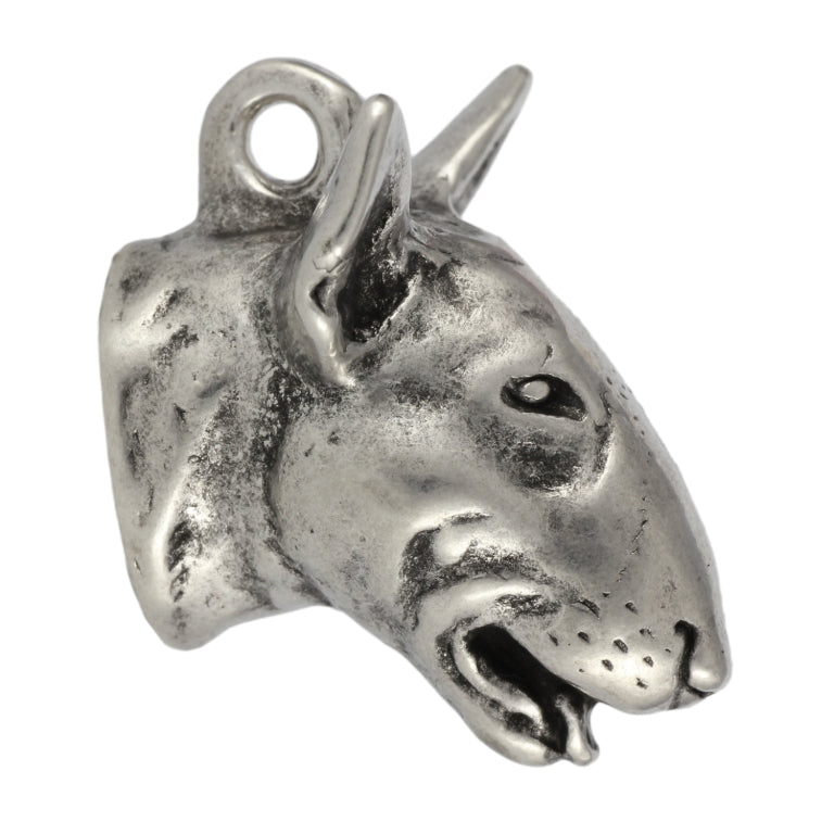 Bull Terrier, Bully I - Dog necklace in gift box, silver-plated locket for dog fan, striking pendant by Art-Dog brand