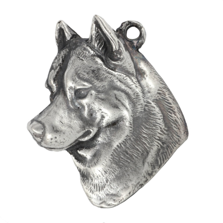 Siberian Husky, Chukcha - Dog necklace in gift box, silver-plated locket for dog fan, striking pendant by Art-Dog brand