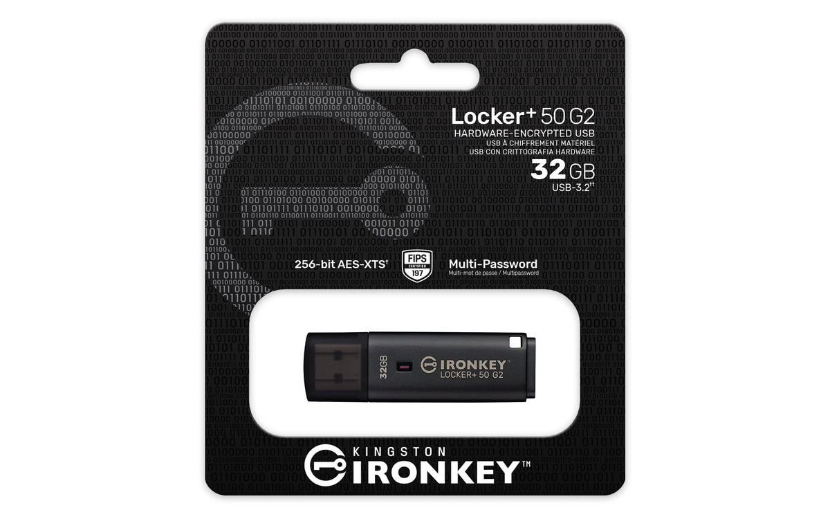 Kingston Technology IronKey Locker Plus 50 G2 32 Go, FIPS 197, AES-256