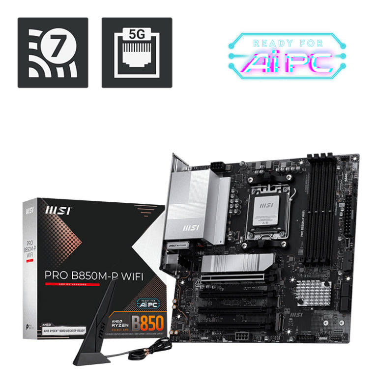 MSI PRO B850M-P WIFI carte mère AMD B850 Emplacement AM5 micro ATX