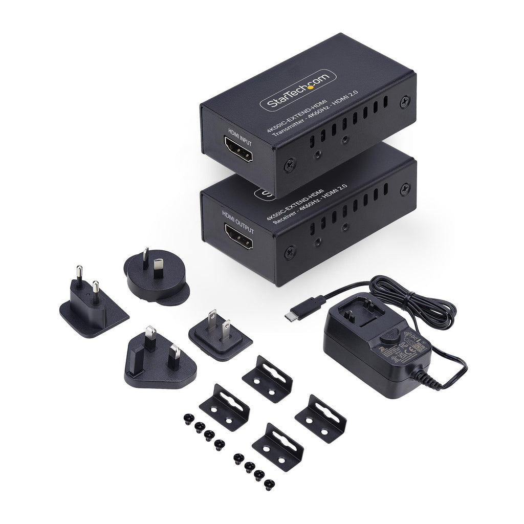 StarTech.com 4K50IC-EXTEND-HDMI Extension Audio/Vidéo Émetteur et Récepteur AV Noir