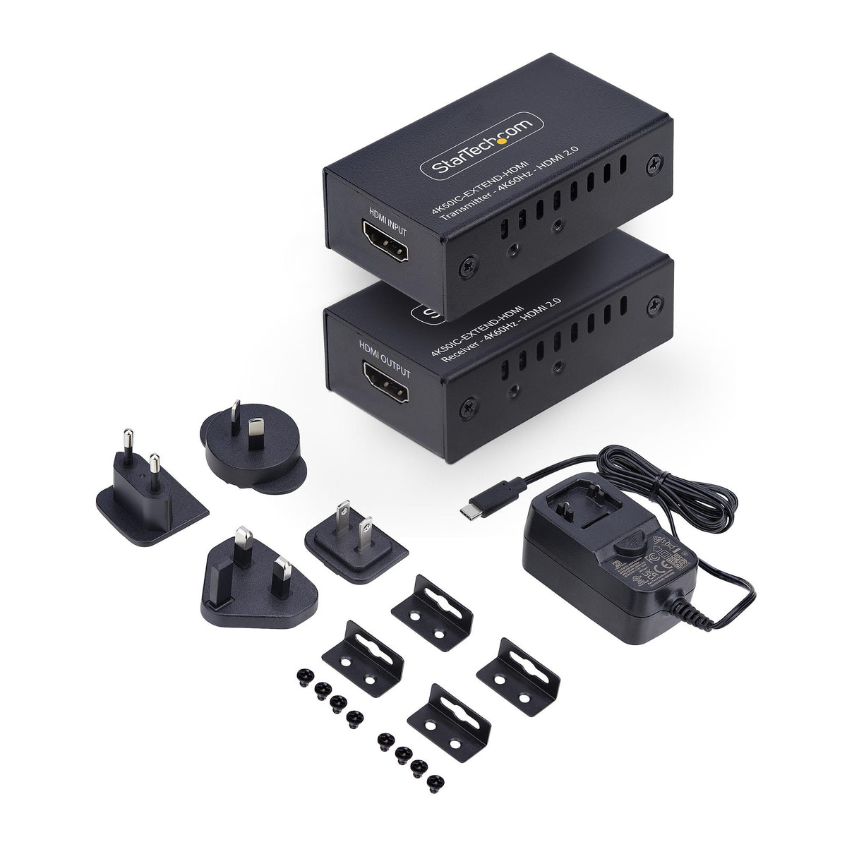 StarTech.com 4K50IC-EXTEND-HDMI Extension Audio/Vidéo Émetteur et Récepteur AV Noir