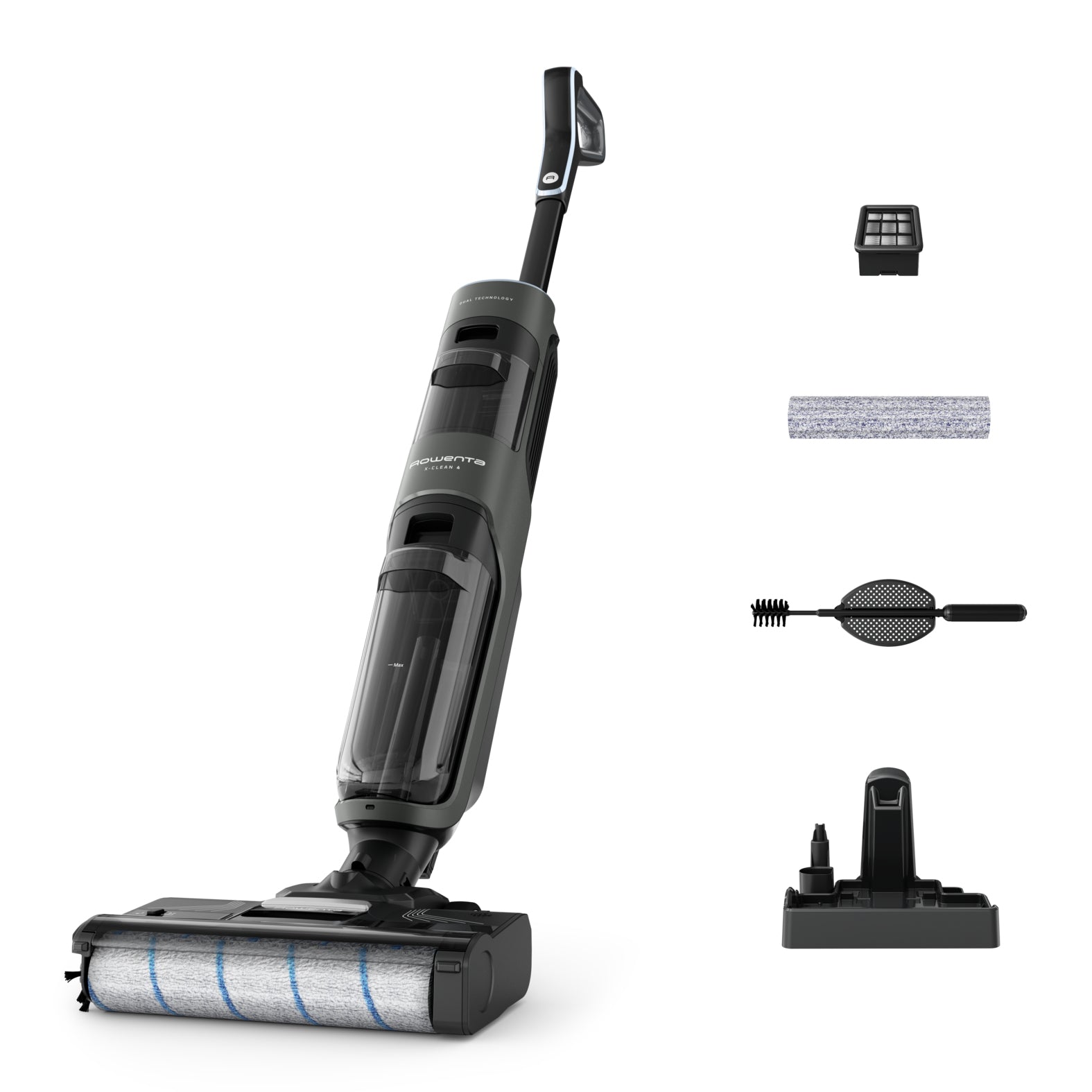 Rowenta X-Clean 4 GZ5035 Aspirateur balai Batterie Sec&humide mousse Sans sac 200 W Gris