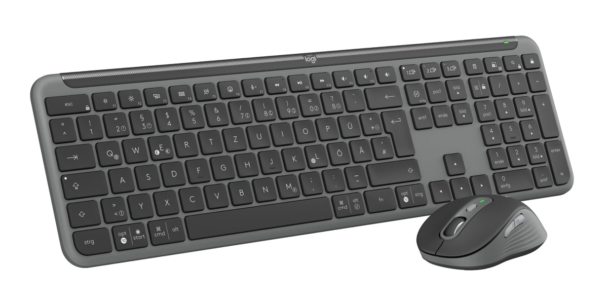 Logitech Signature Slim Combo MK950 for Business, Ensemble Clavier et Souris Sans Fil, Disposition Allemande