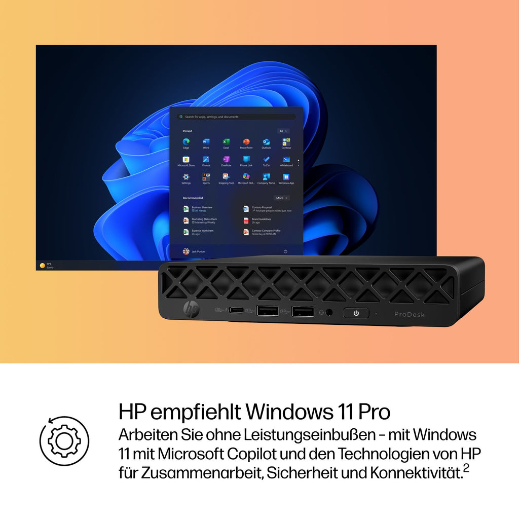 HP ProDesk 4 G1i AI Mini Core Ultra 7 265T 16GB 512GB Intel Graphics Windows 11 Pro