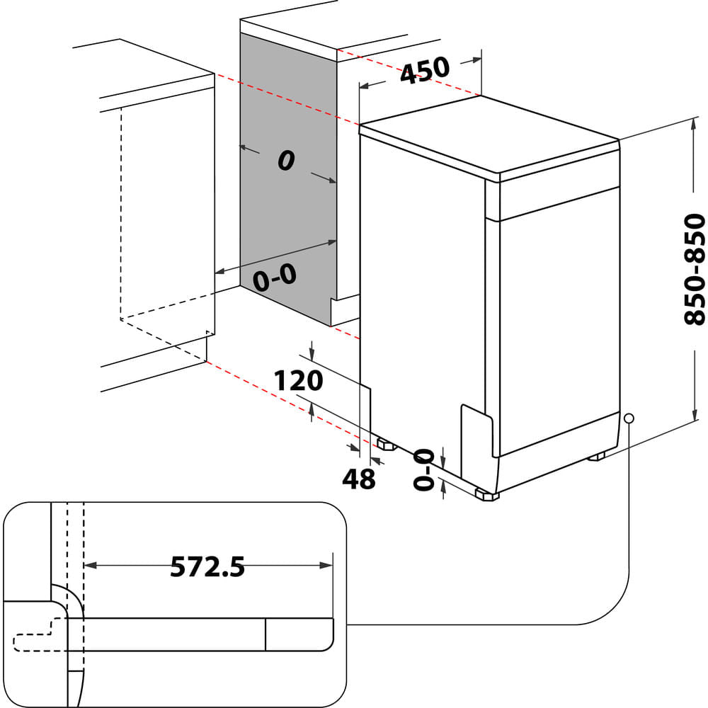 Whirlpool WSFO 3O23 PF Pose libre 10 couverts